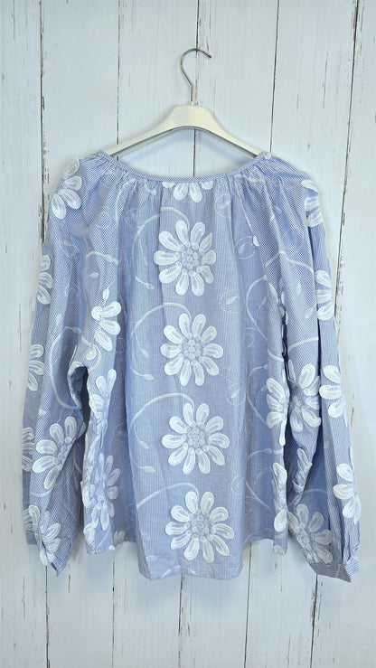 Stella bluse med blomstermønster