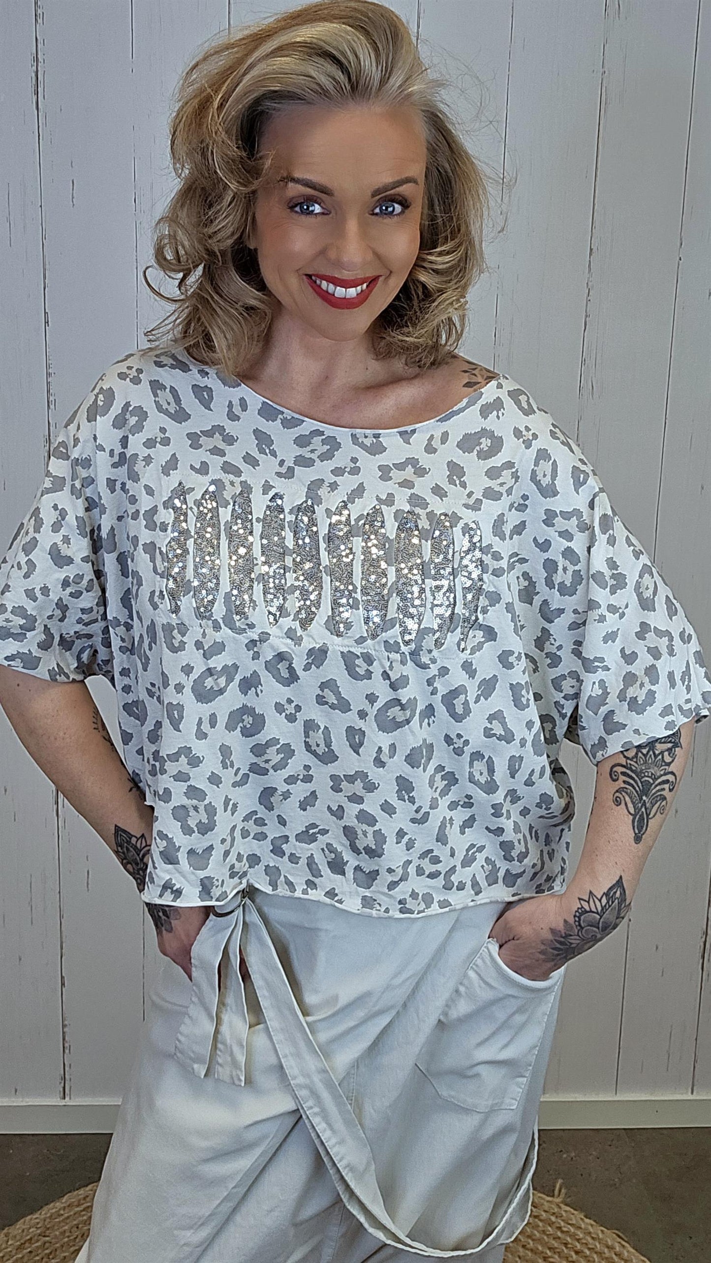 Tiffy leo topp beige