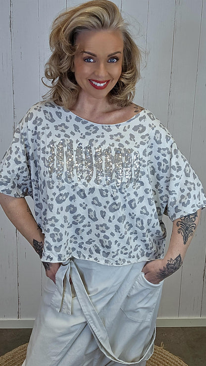 Tiffy leo topp beige