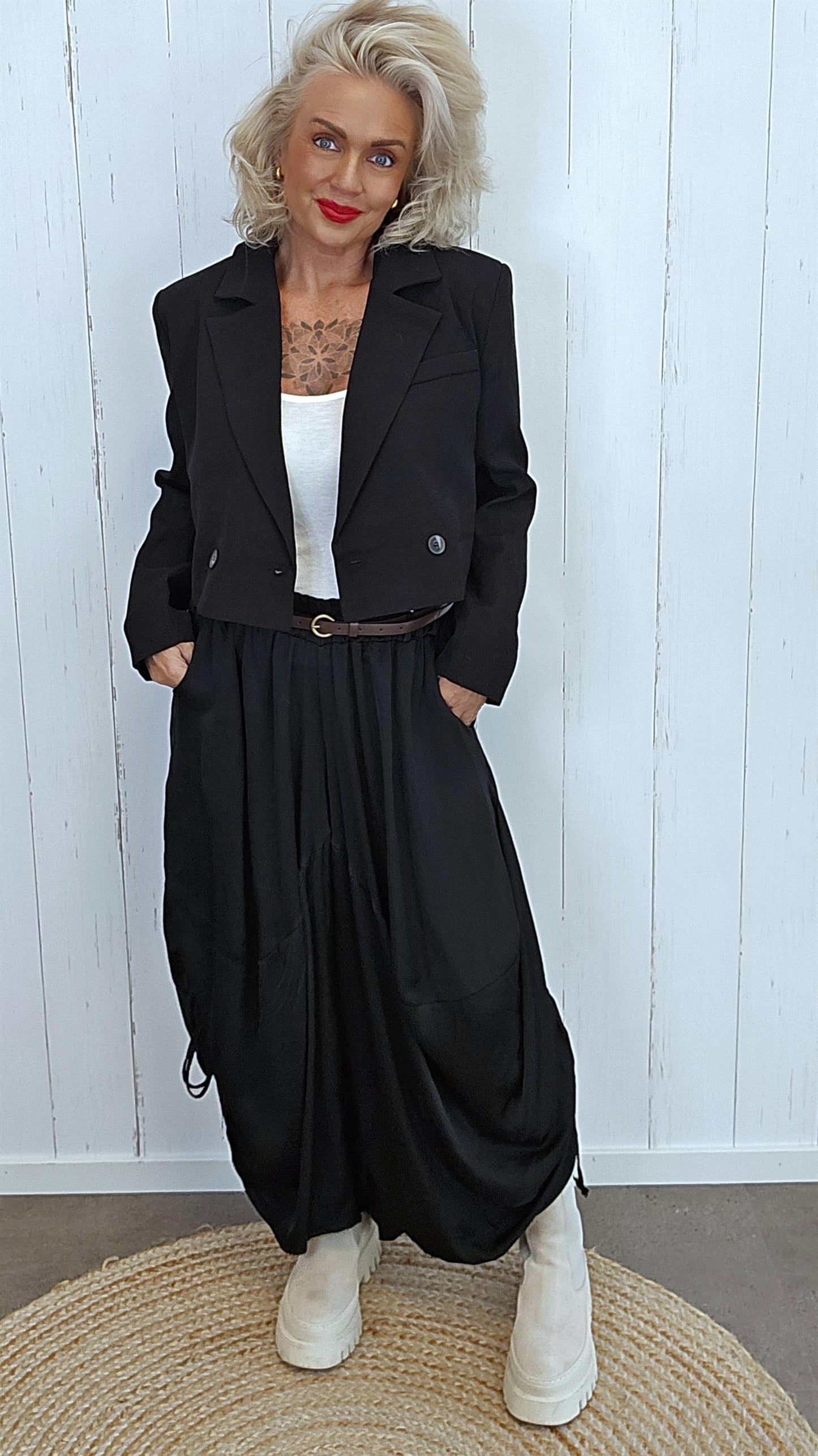 Mille kort blazer jakke svart
