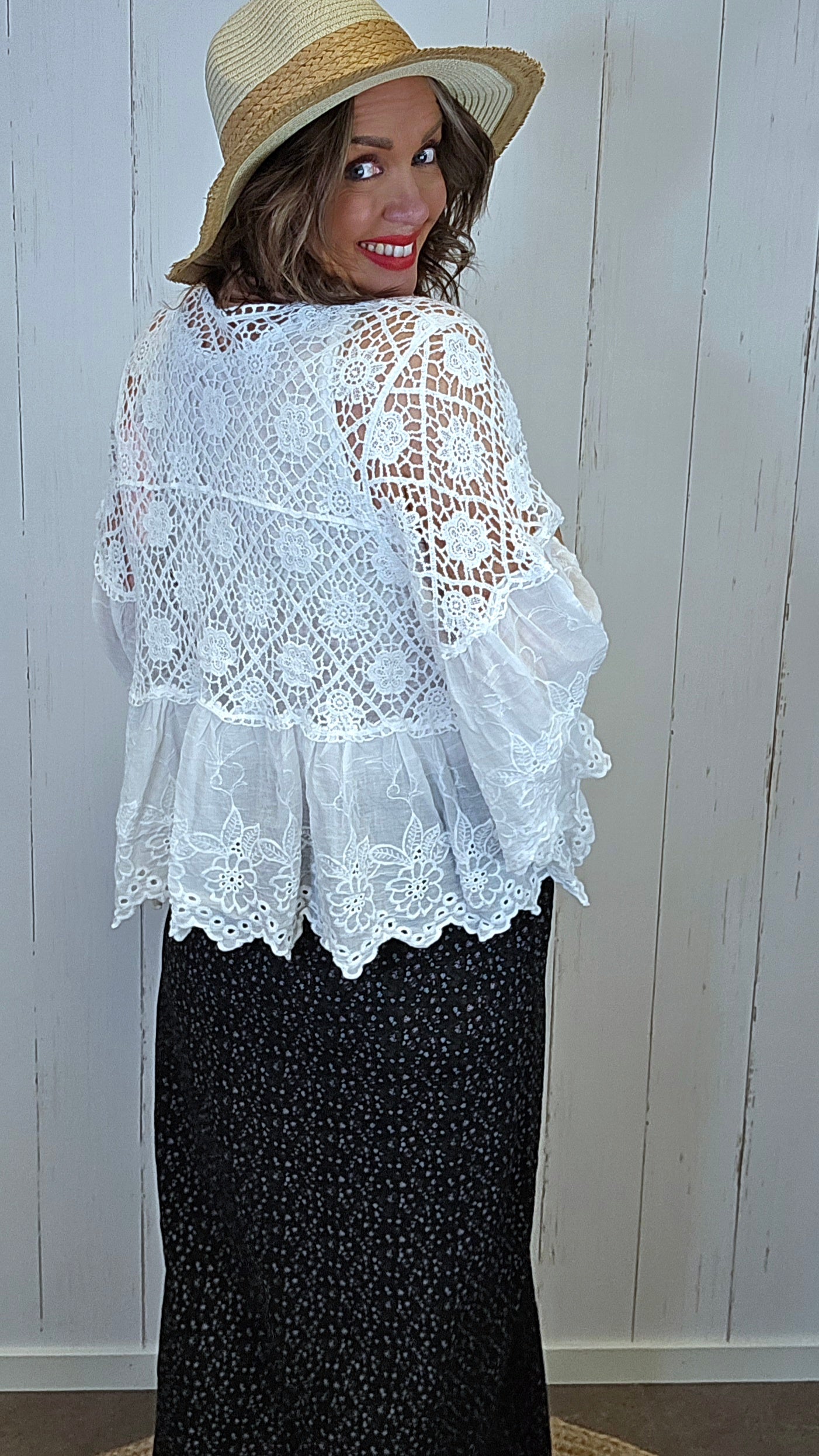 Zanita blonde jakke hvit