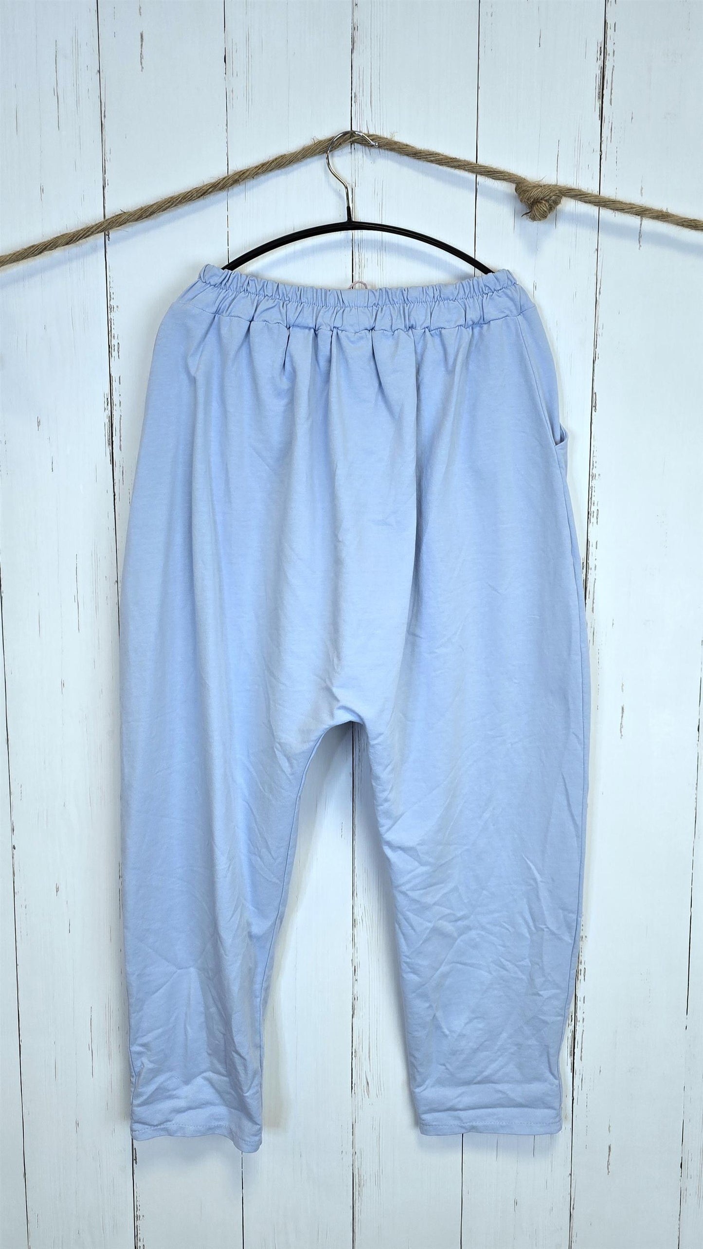 Sara bukse med sløyfedetalj blå