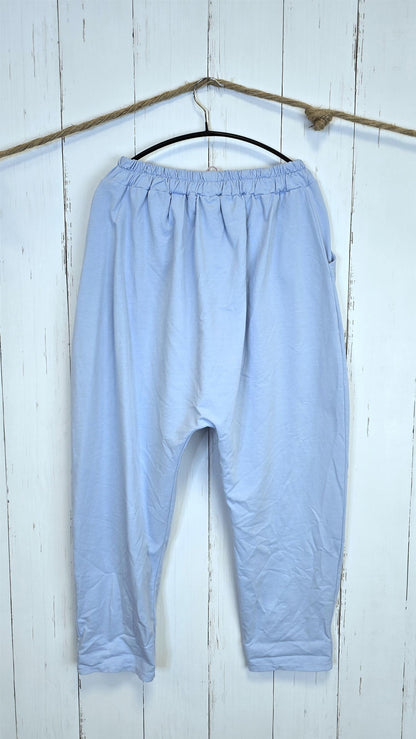 Sara bukse med sløyfedetalj blå