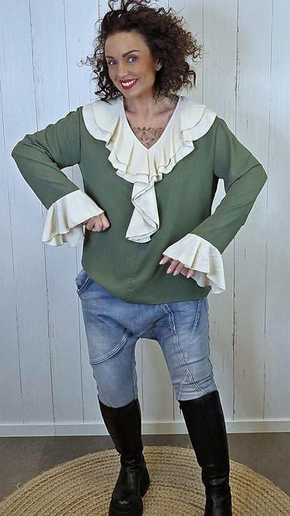 Freja bluse grønn