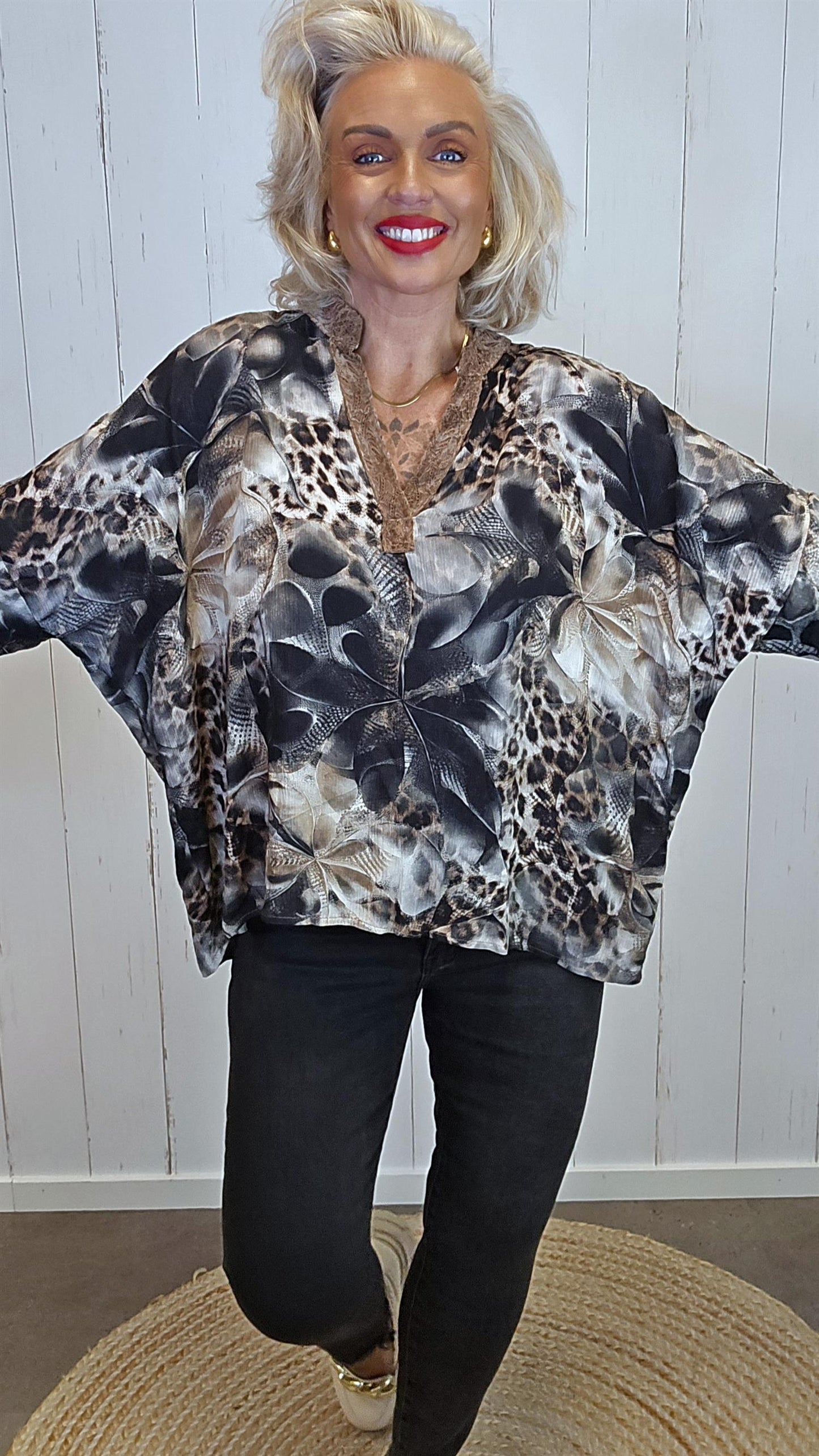 Katty bluse med print