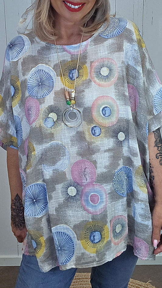 Pippi topp med print