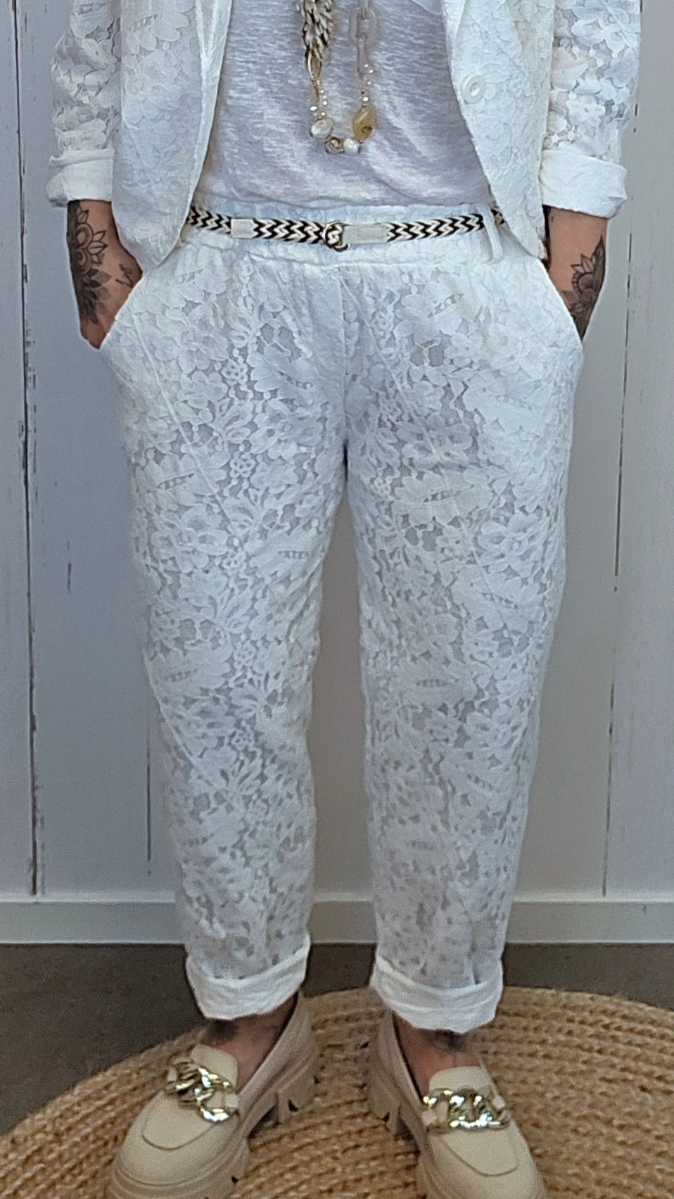 Cleo blondebukse hvit