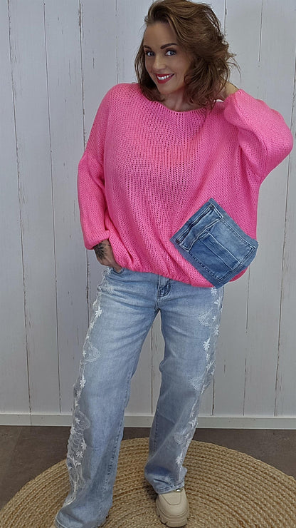 Bella Strikket Genser rosa