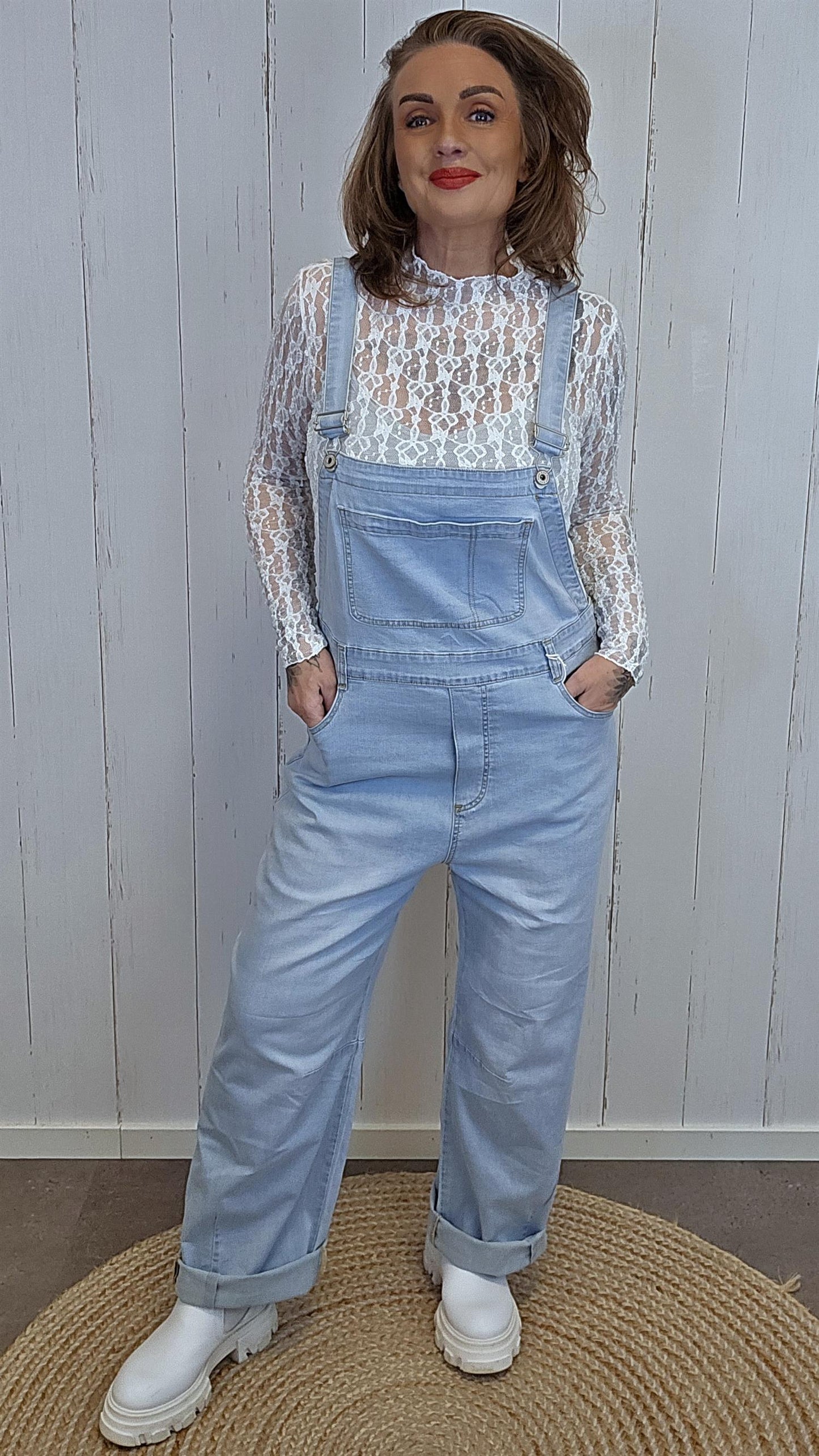 Tomine snekkerbukse lys denim