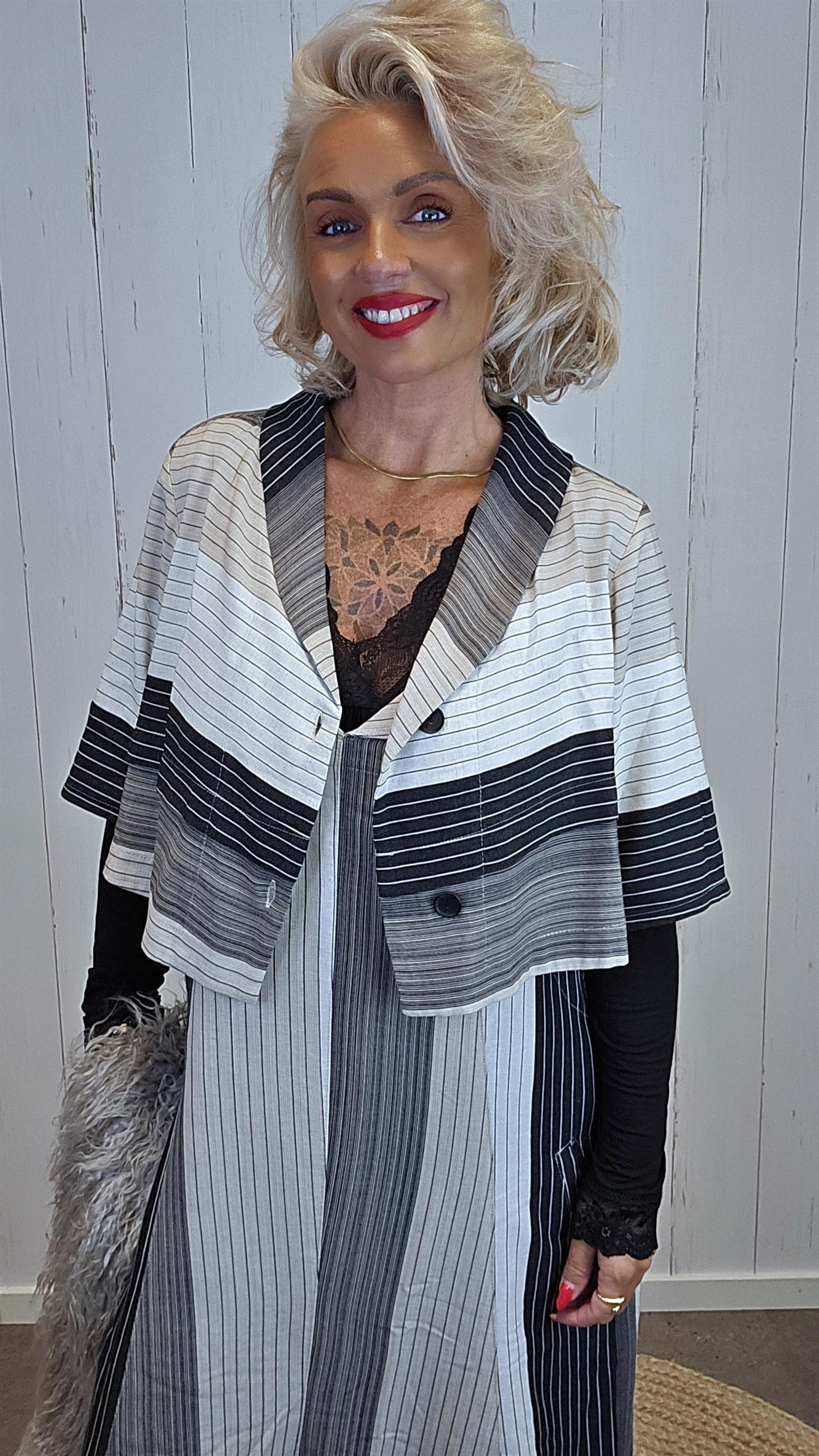 Amanda jakke striper