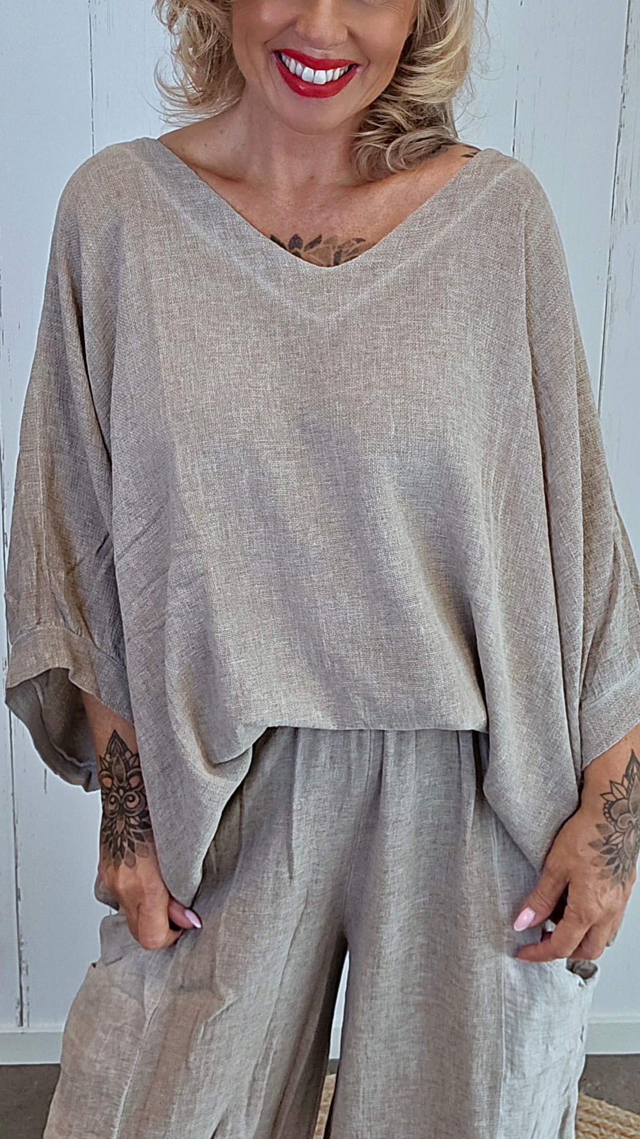 Tara topp taupe