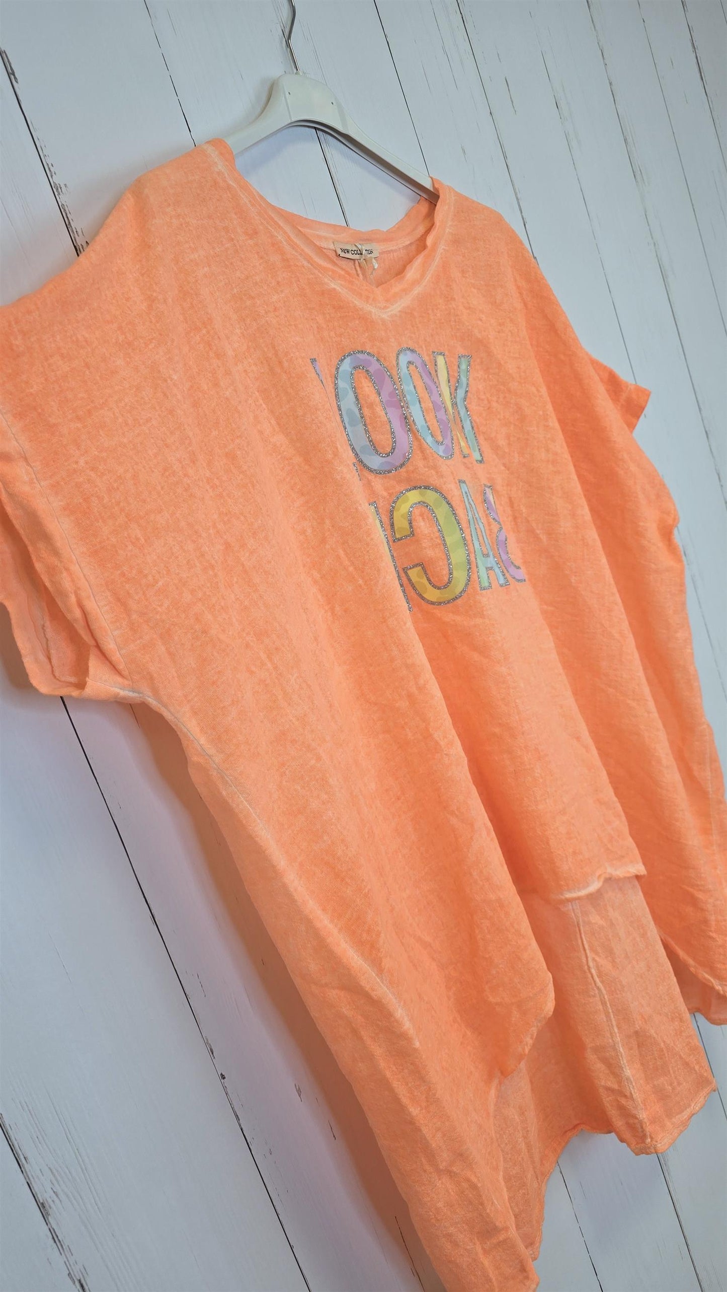 Bella Look Back topp orange