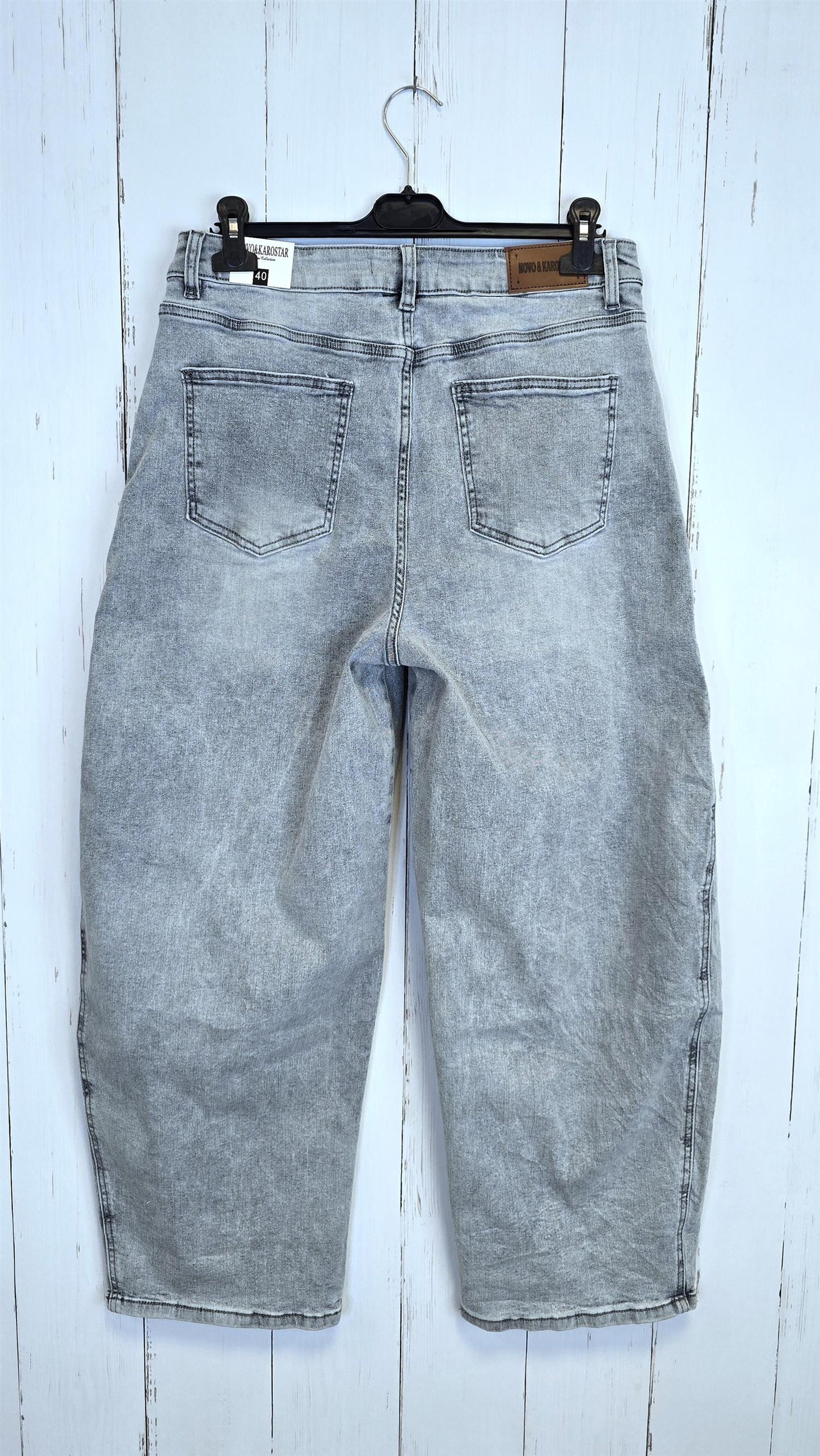 Karostar Barrel jeans lysegrå