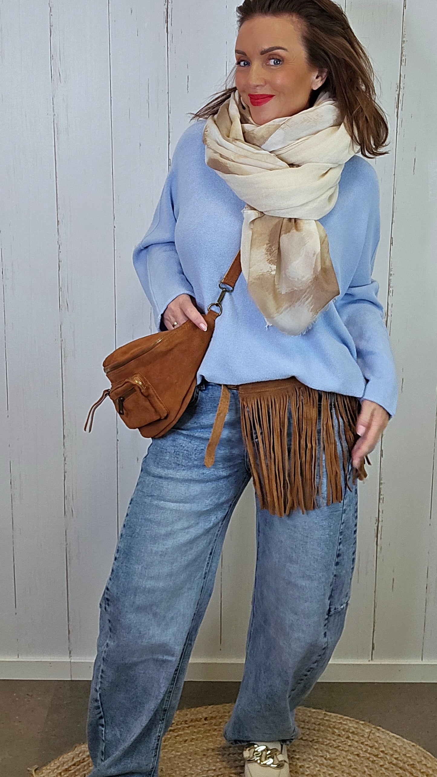 Seline skinn veske cognac