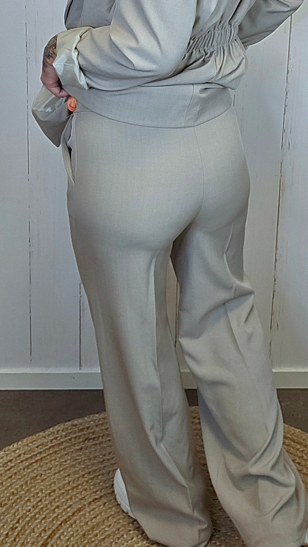 Mira blazer og bukse sett beige