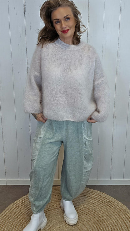 Fiffy mohair genser beige