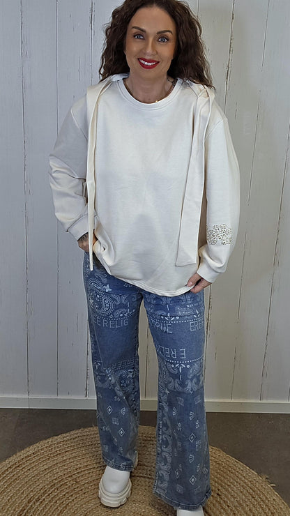 Amalie hettegenser beige