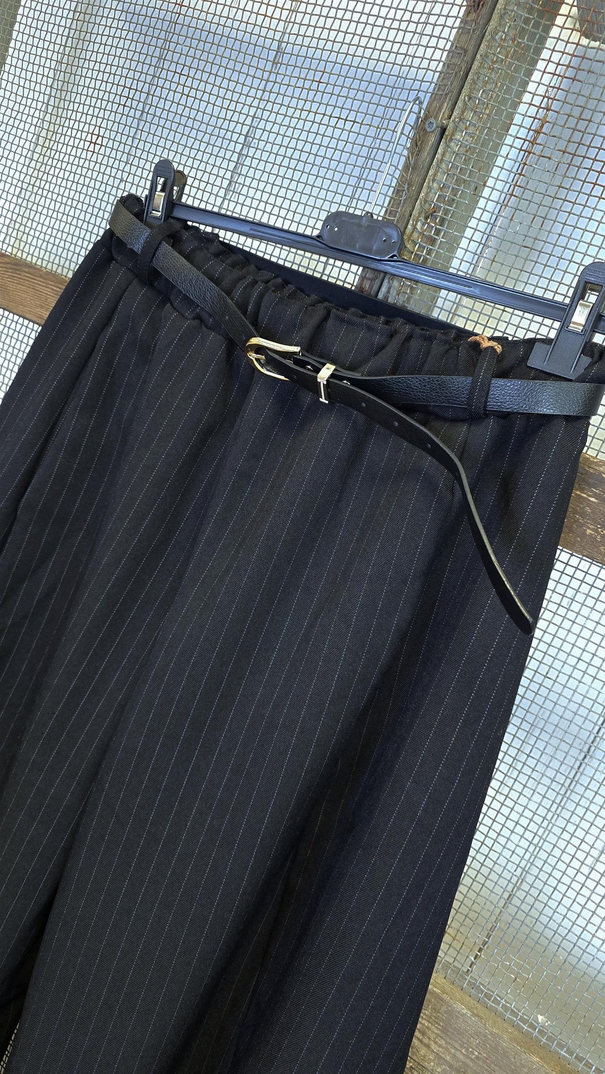 Alba pinstripe dressbukse svart