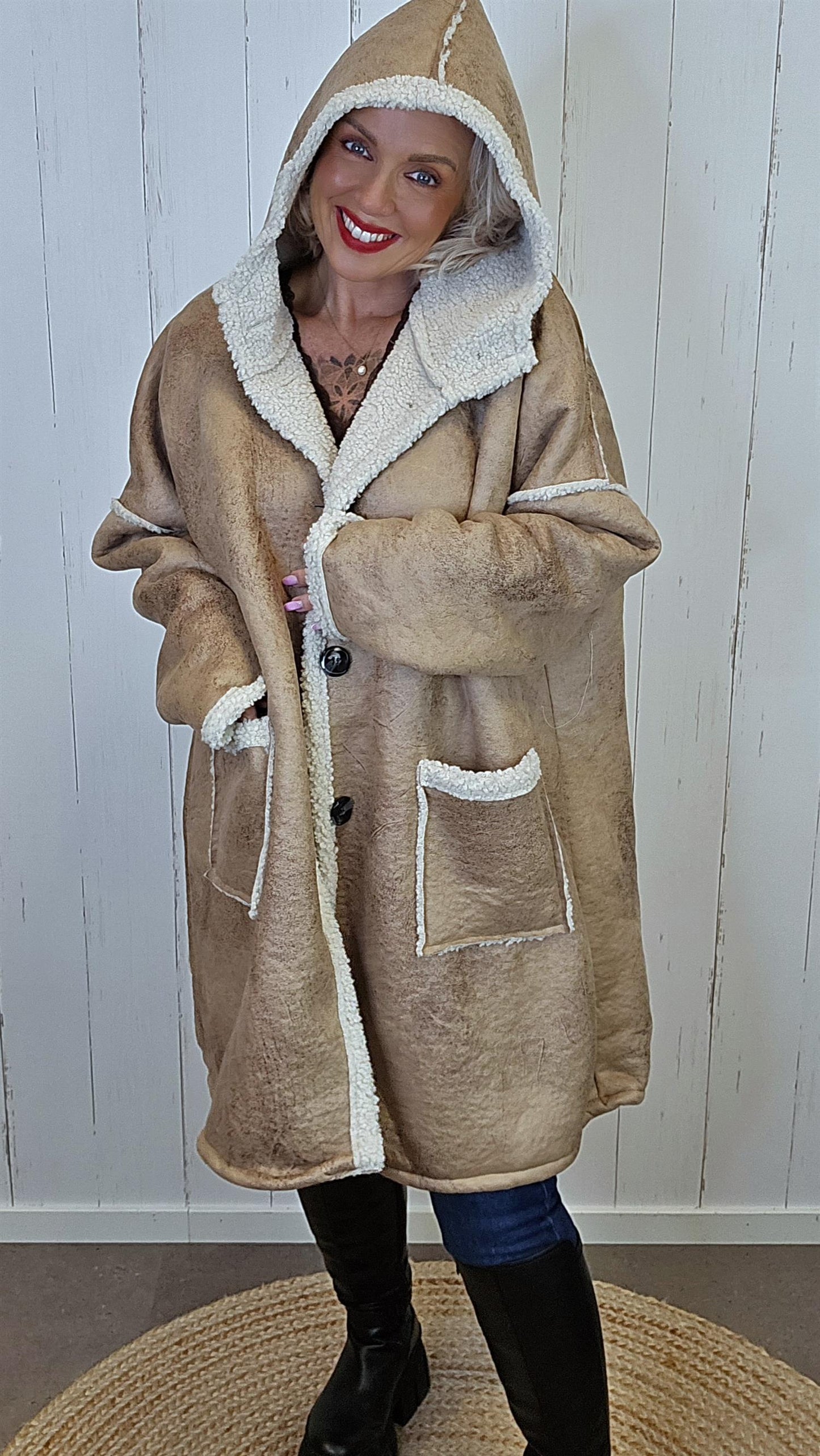 Freja kåpe camel