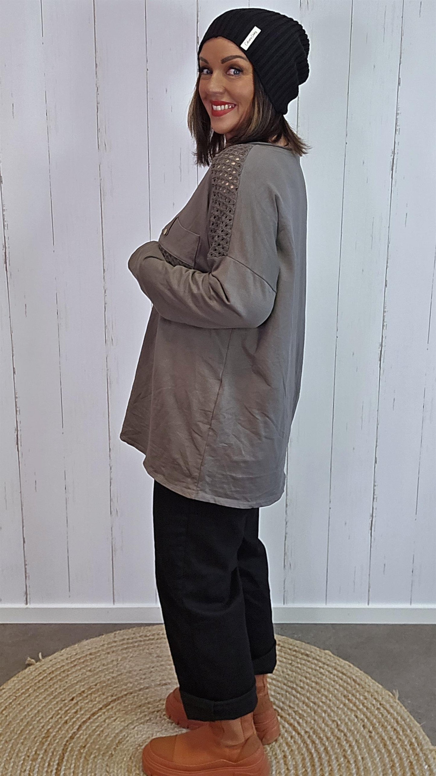 Elena topp taupe
