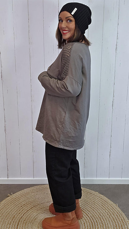 Elena topp taupe