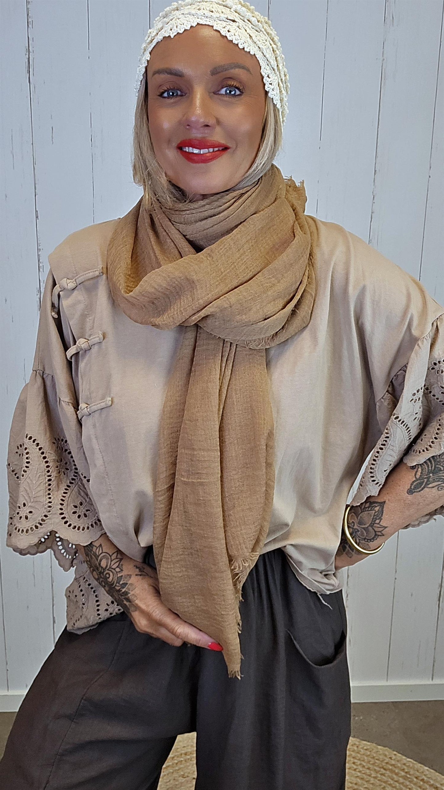Amalia topp camel