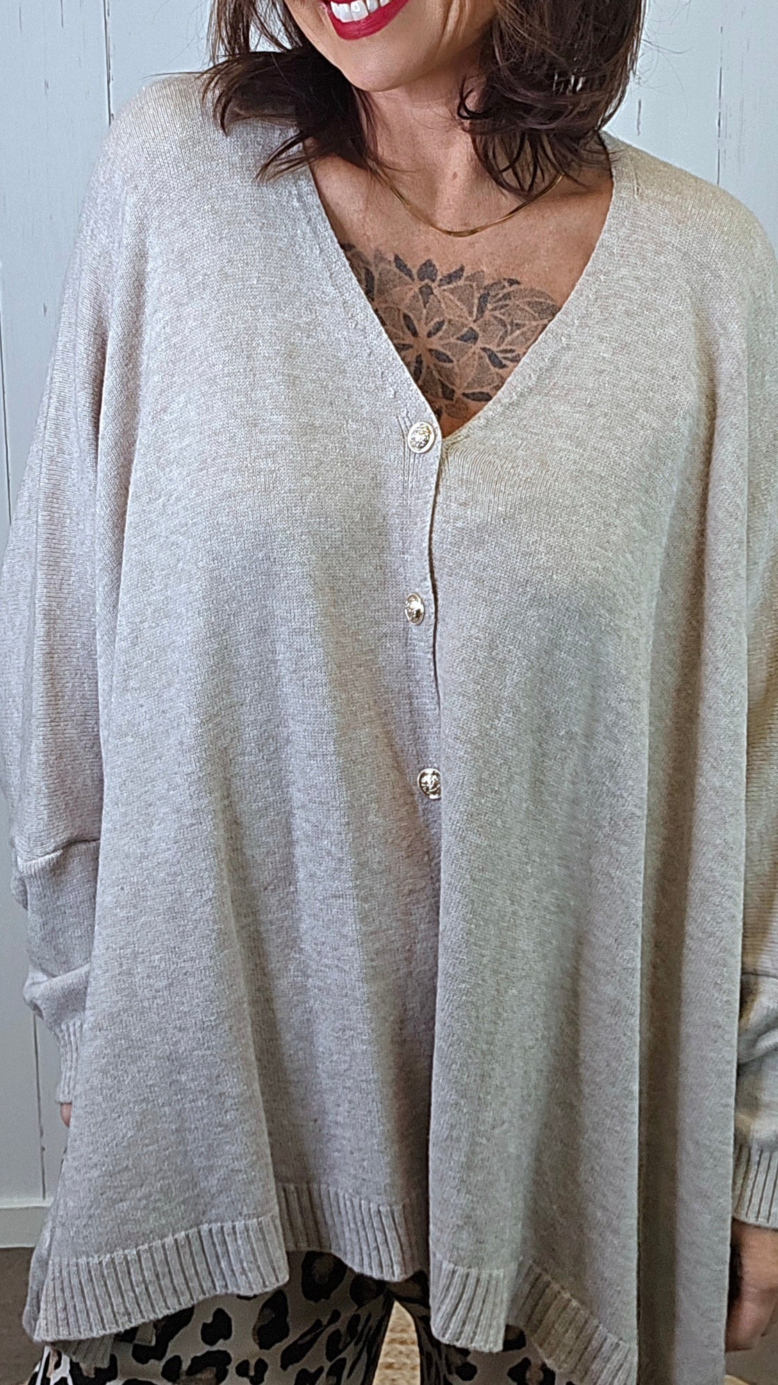 Enya cardigan taupe