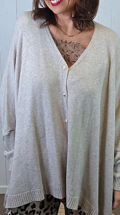 Enya cardigan taupe
