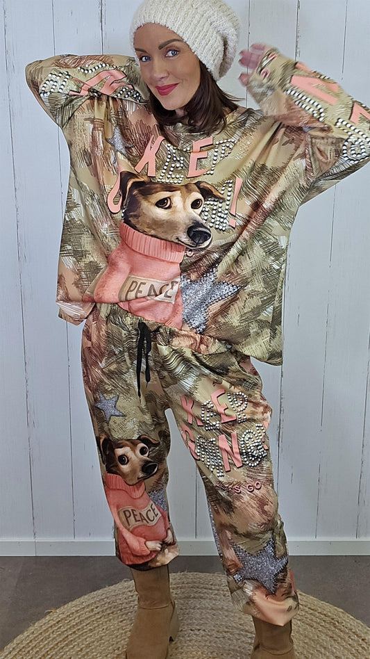 Keep Going! Viskosesett med print