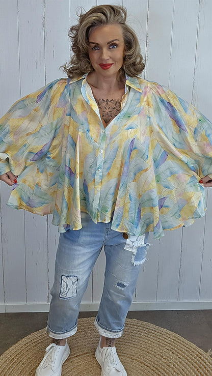 Mira skjorte pastell print