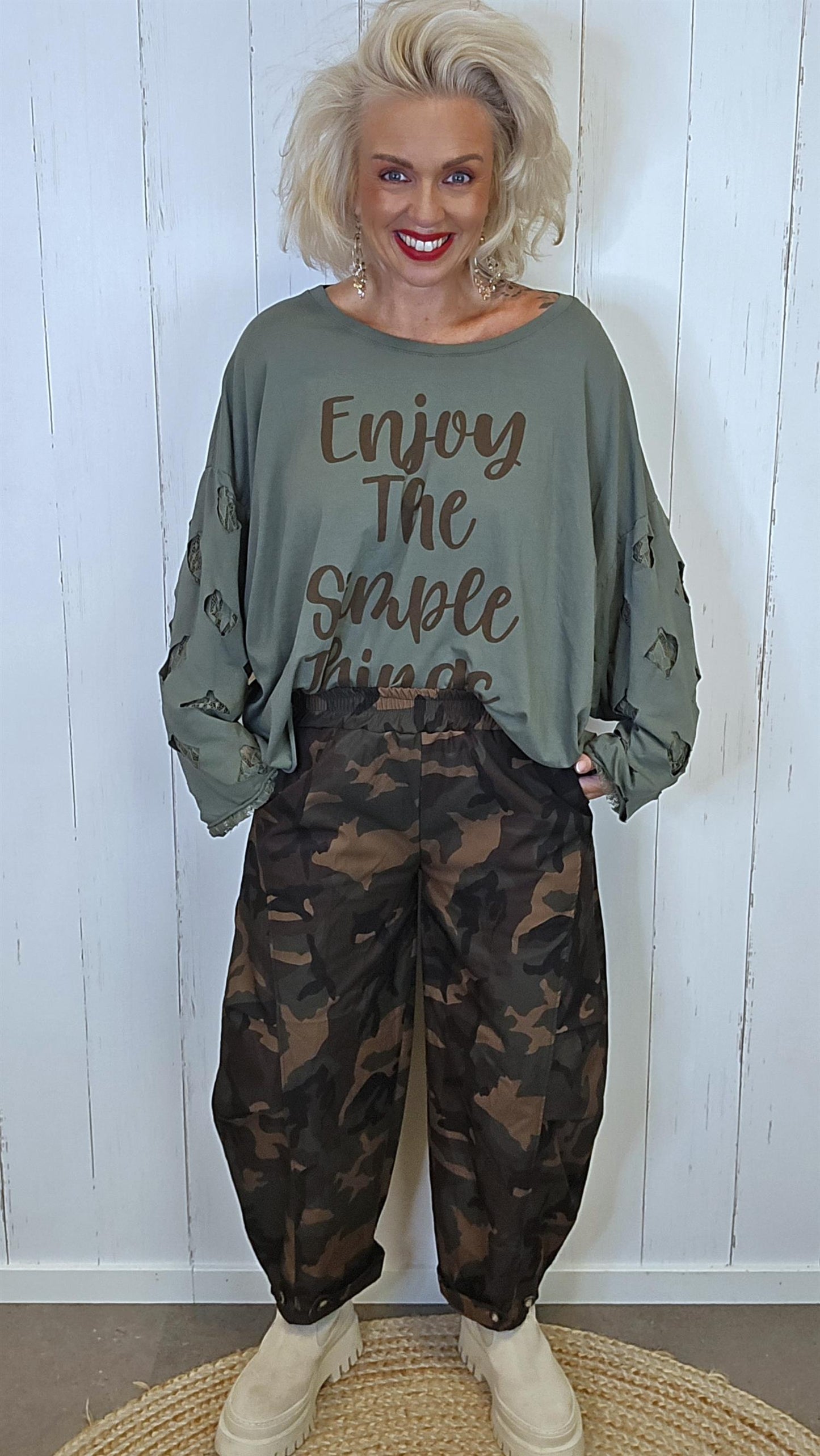 Gia camo bukse
