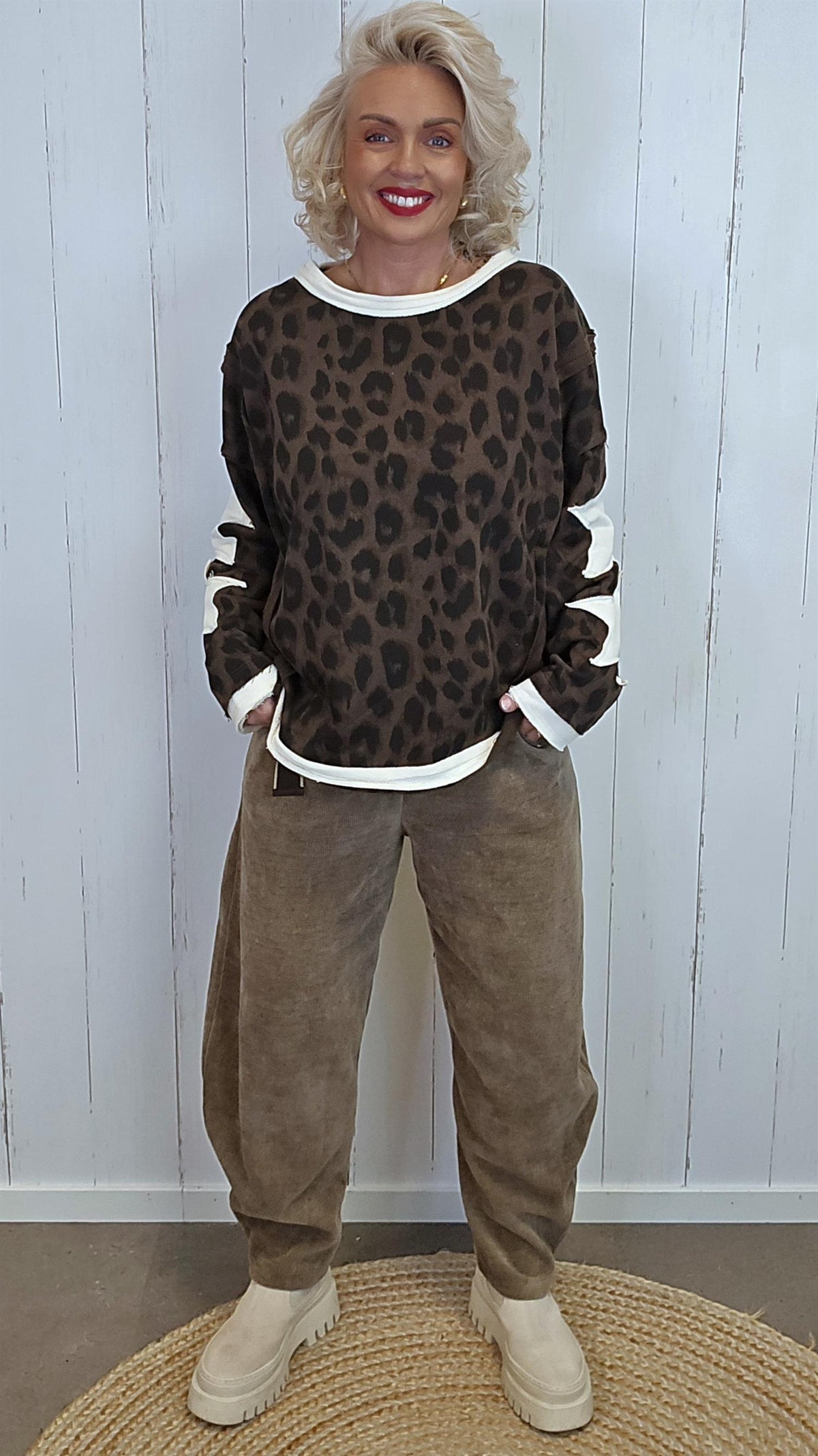 Cleo leopardgenser med stjerne brun