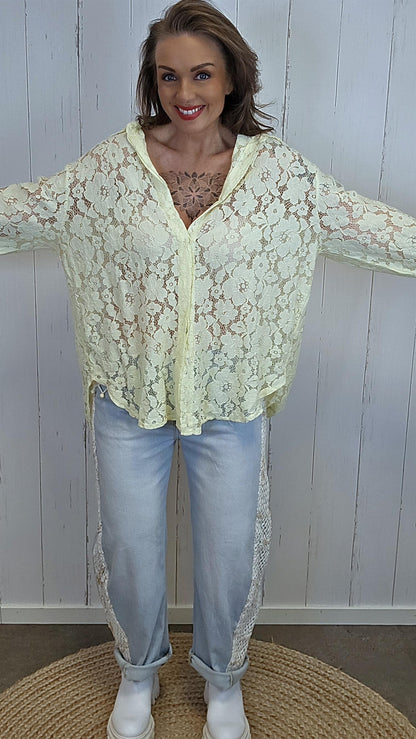 Alva blondeskjorte gul