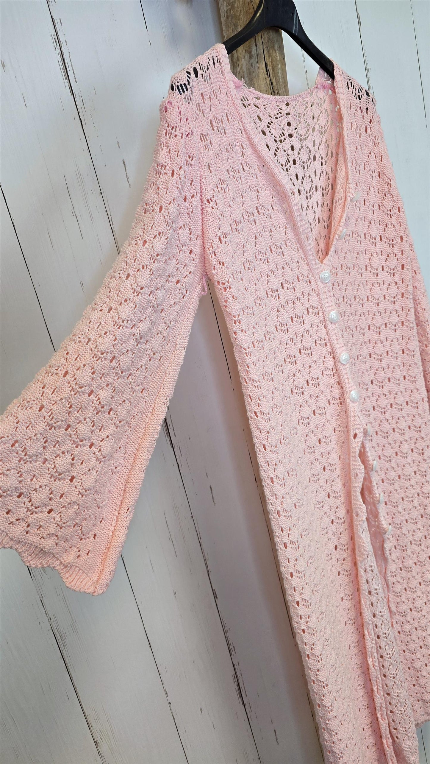 Solveig heklet kjole rosa