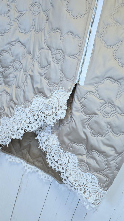 Ragna asymmetrisk vest beige