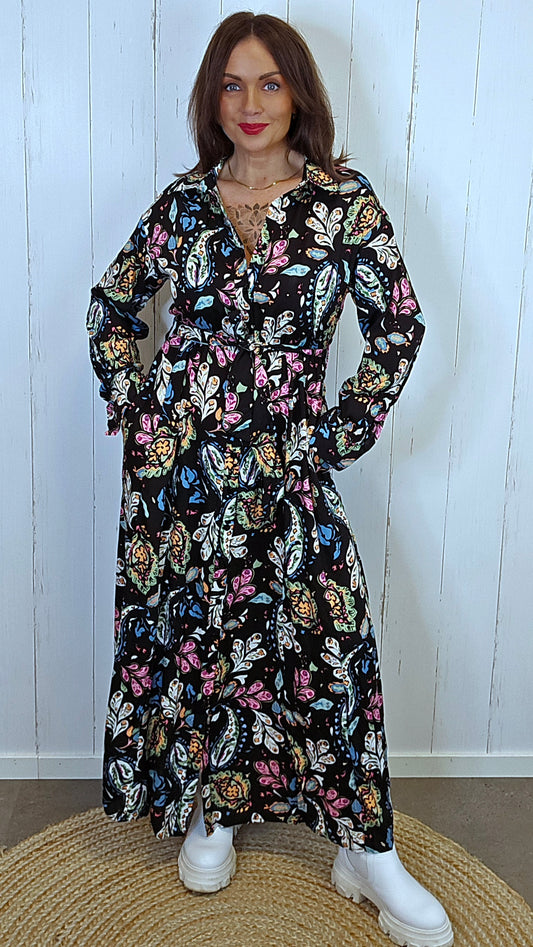 Helena viskosekjole svart