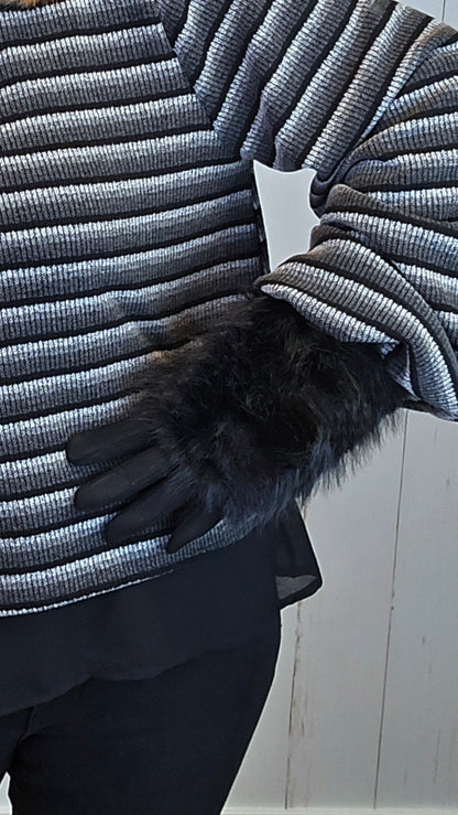 Nadja pels Hansker svart
