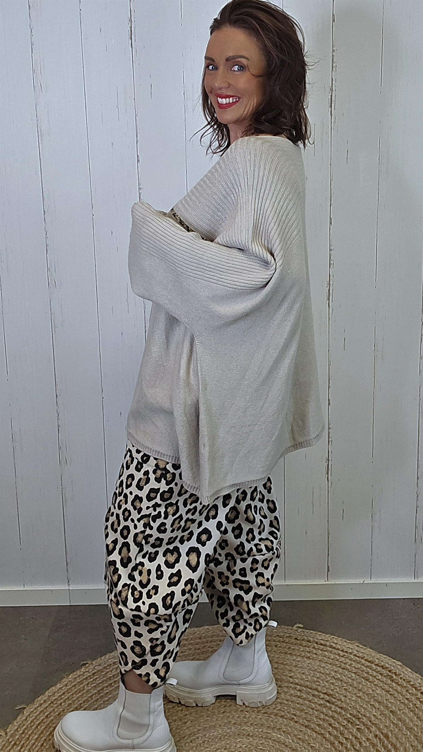 Elin Oversized Genser Taupe