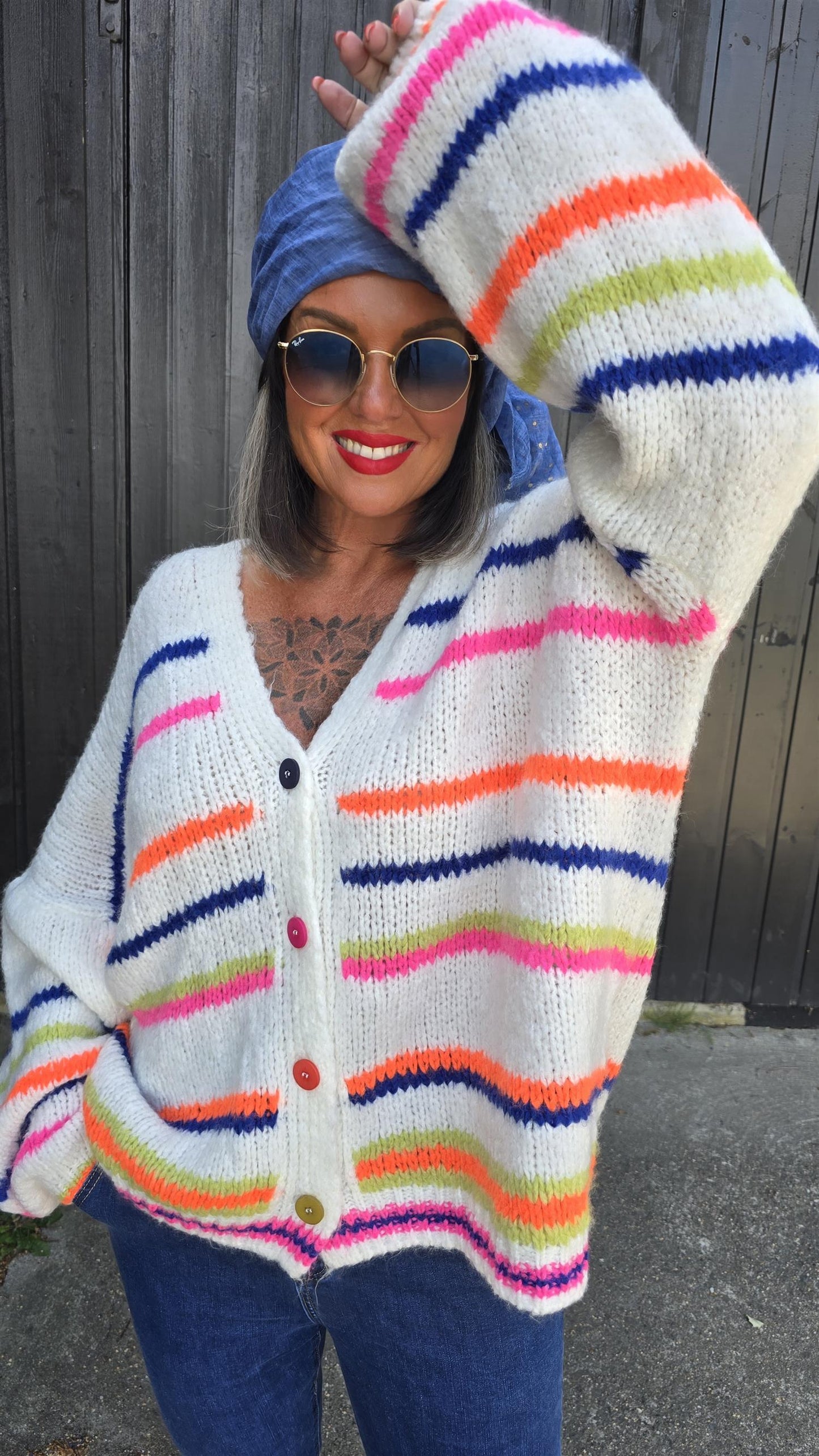 Miranda genser jakke creme