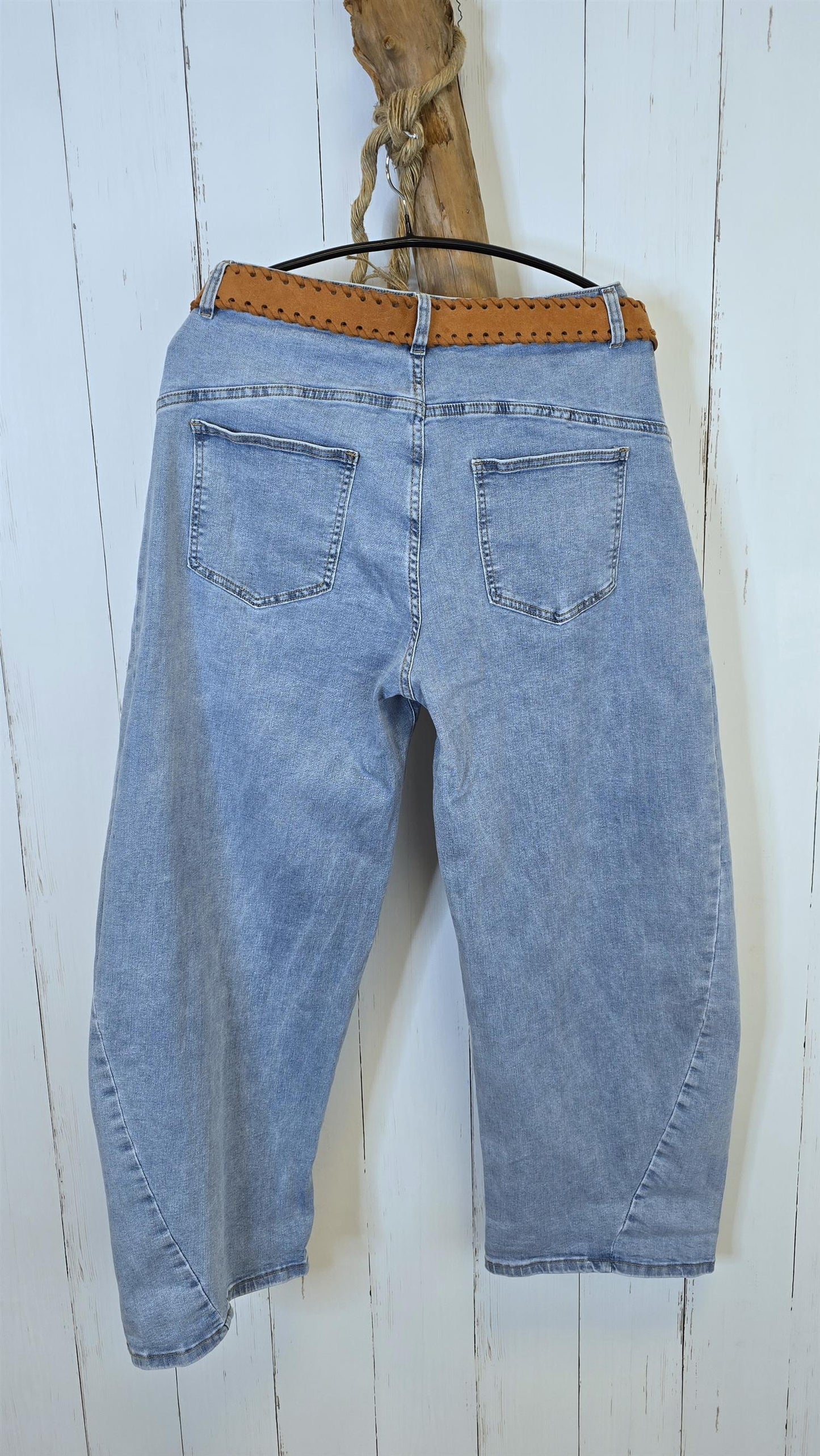 Anna barrel jeans lyseblå