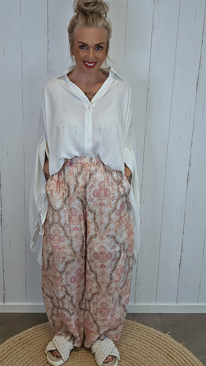 Dalia Poncho skjorte offwhite
