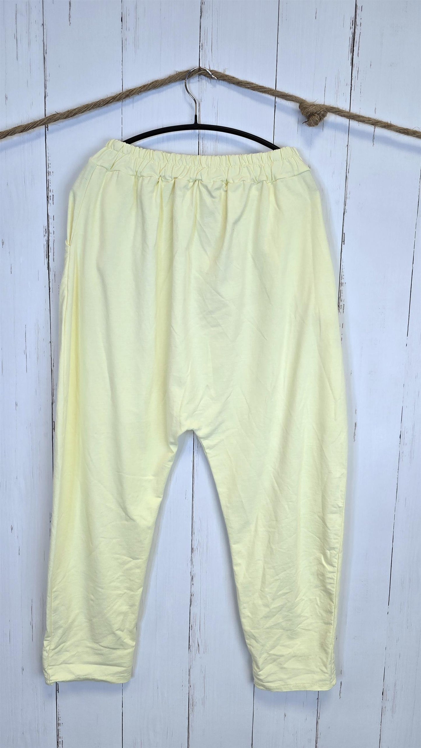 Sara bukse med sløyfedetalj gul