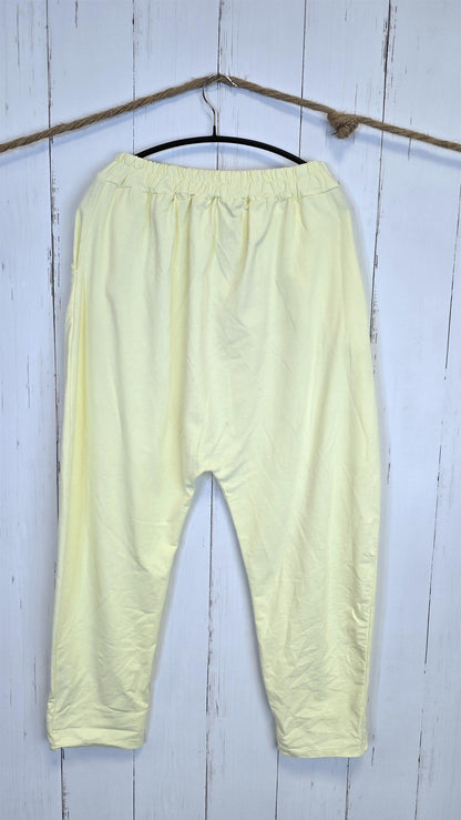 Sara bukse med sløyfedetalj gul