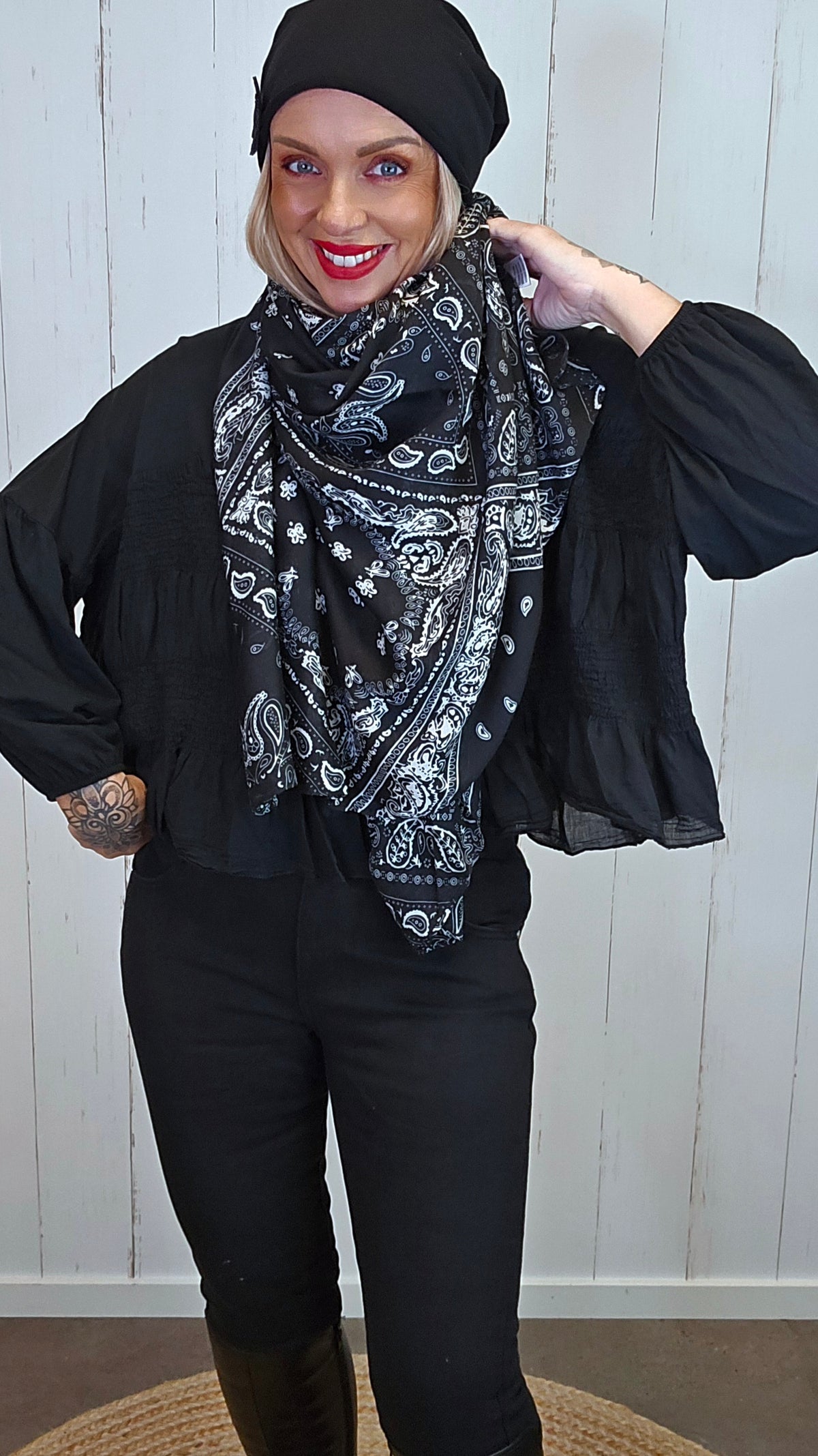 Bandana skjerf svart