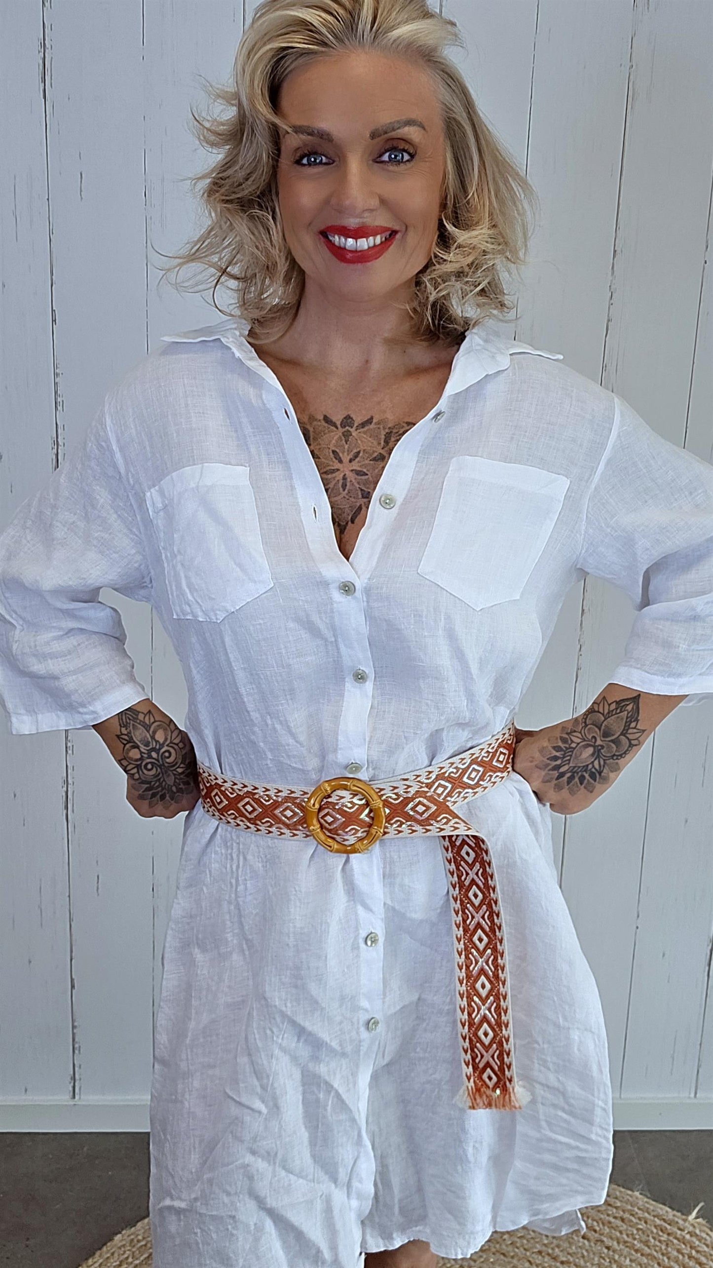 Bohemian belte orange