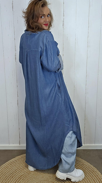 Peggy skjorte kjole blå