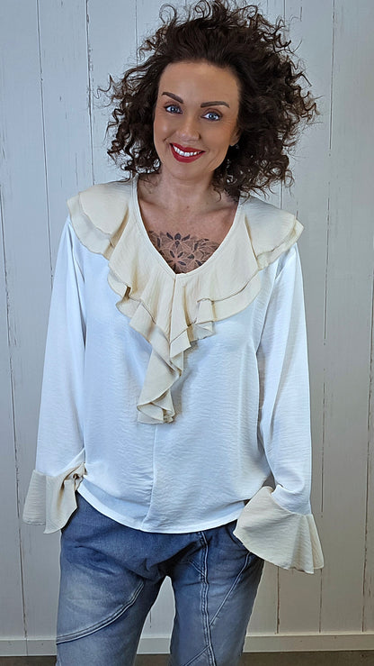 Freja bluse hvit