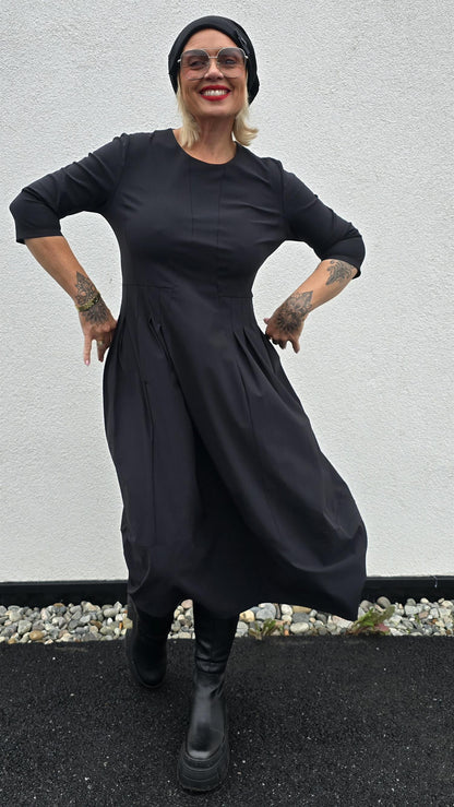 Heide kjole technical jersey svart