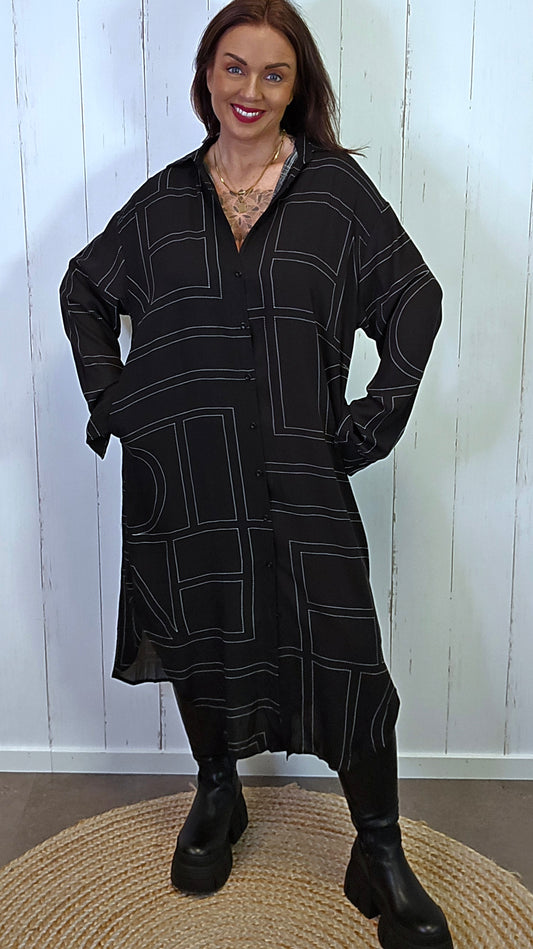 Maja skjortekjole svart