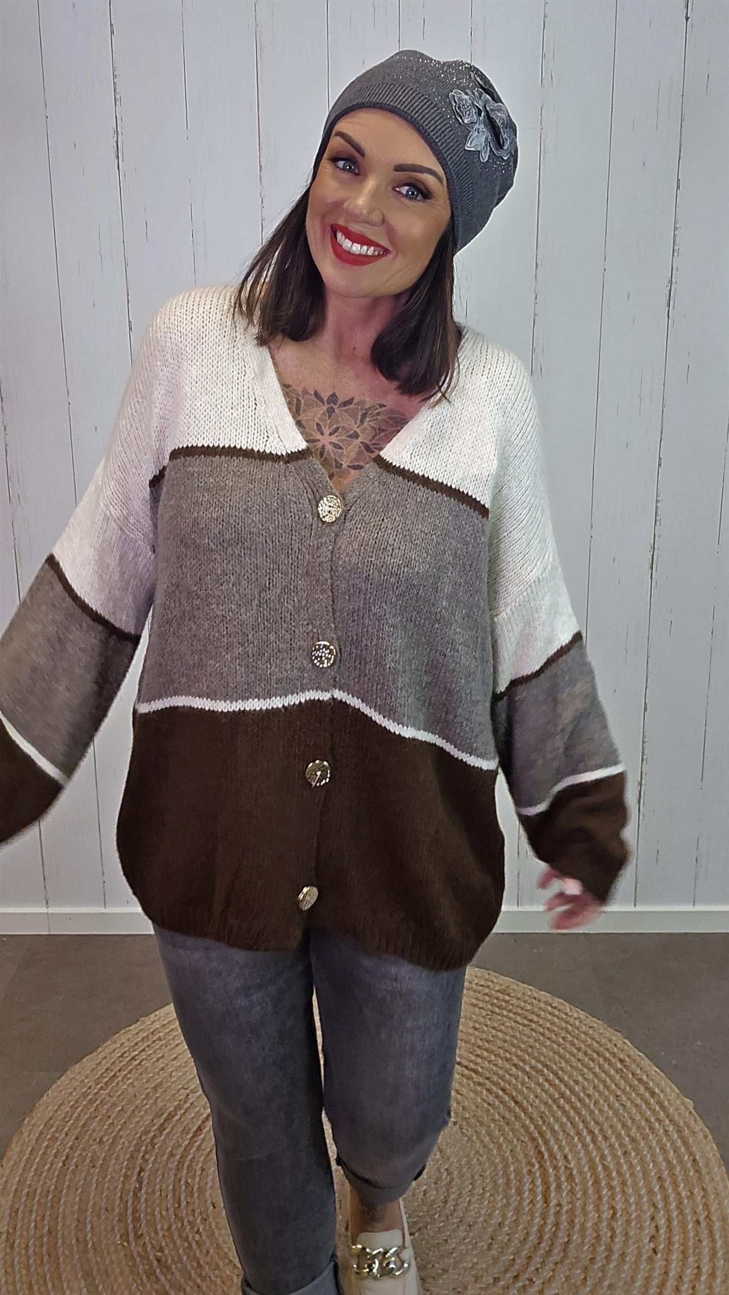 Isabella cardigan brun